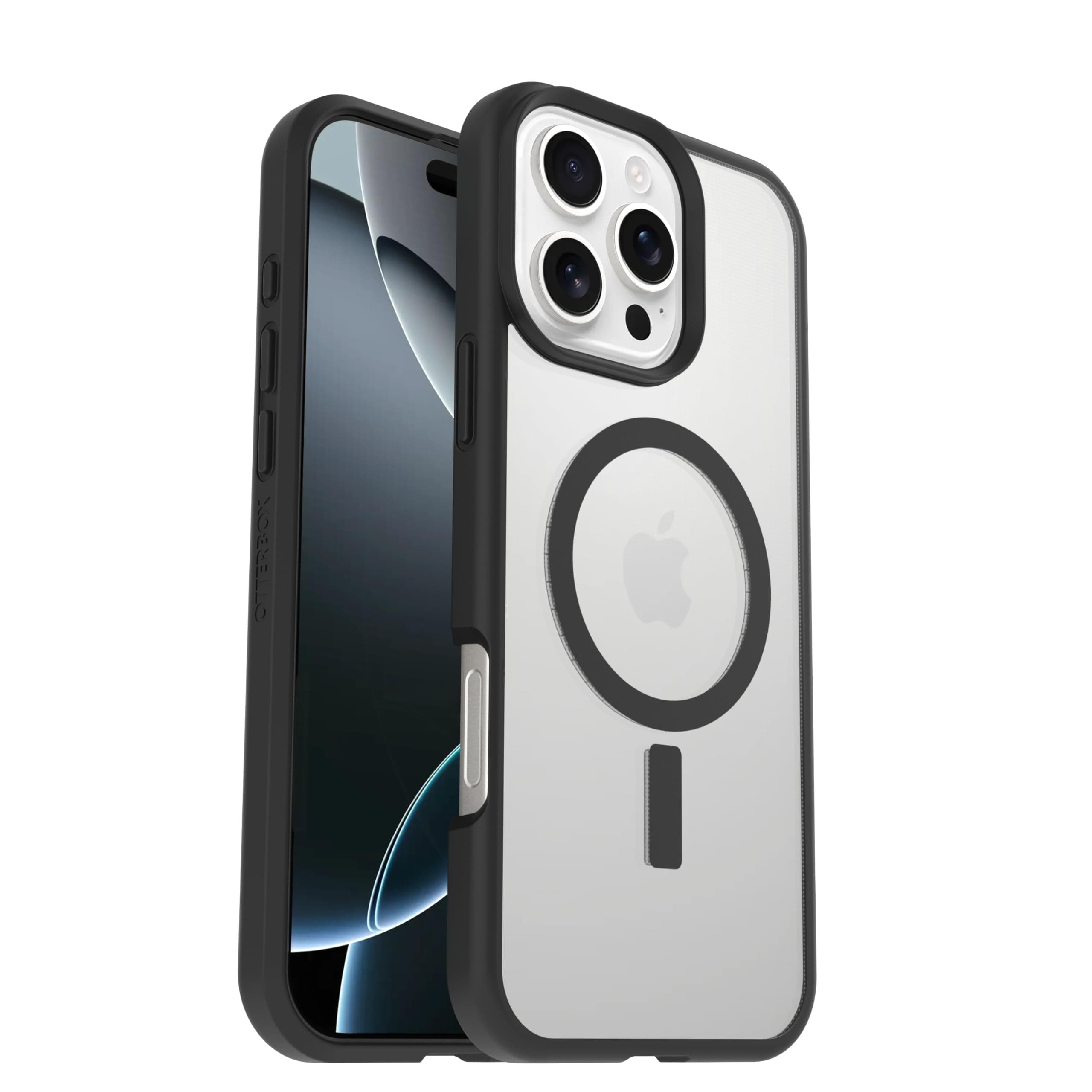 OtterBox React Series MagSafe Case for iPhone 16 Pro Max, Clear/Black