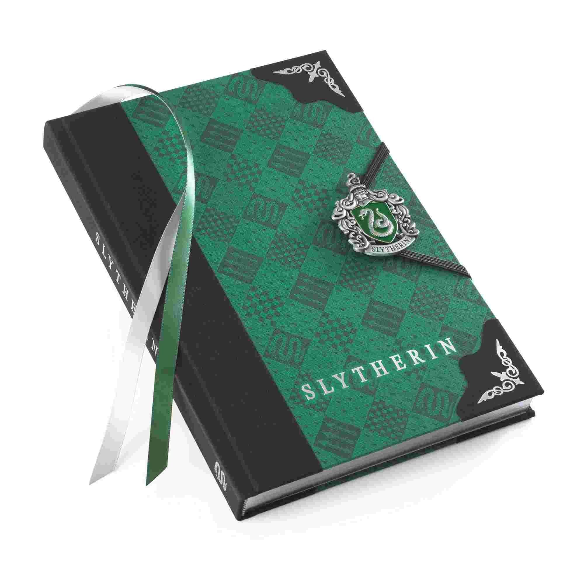 The Noble Collection Harry Potter Journal - 27cm Hardbound Lined with Gilded Edges and Die Cast Clasp - Slytherin