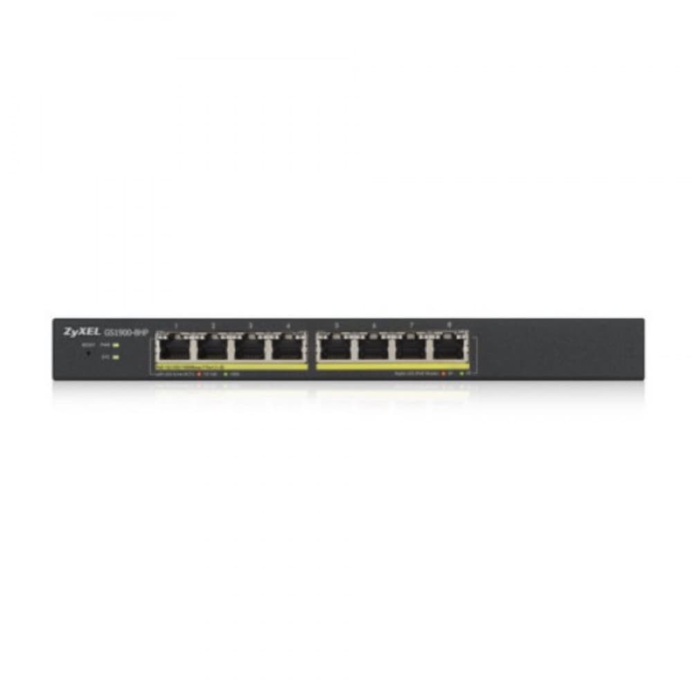 Zyxel GS1900-8HP-GB0103F 16 Gbit/s Managed 8 x Gigabit Ethernet RJ45 PoE+ Network Switch