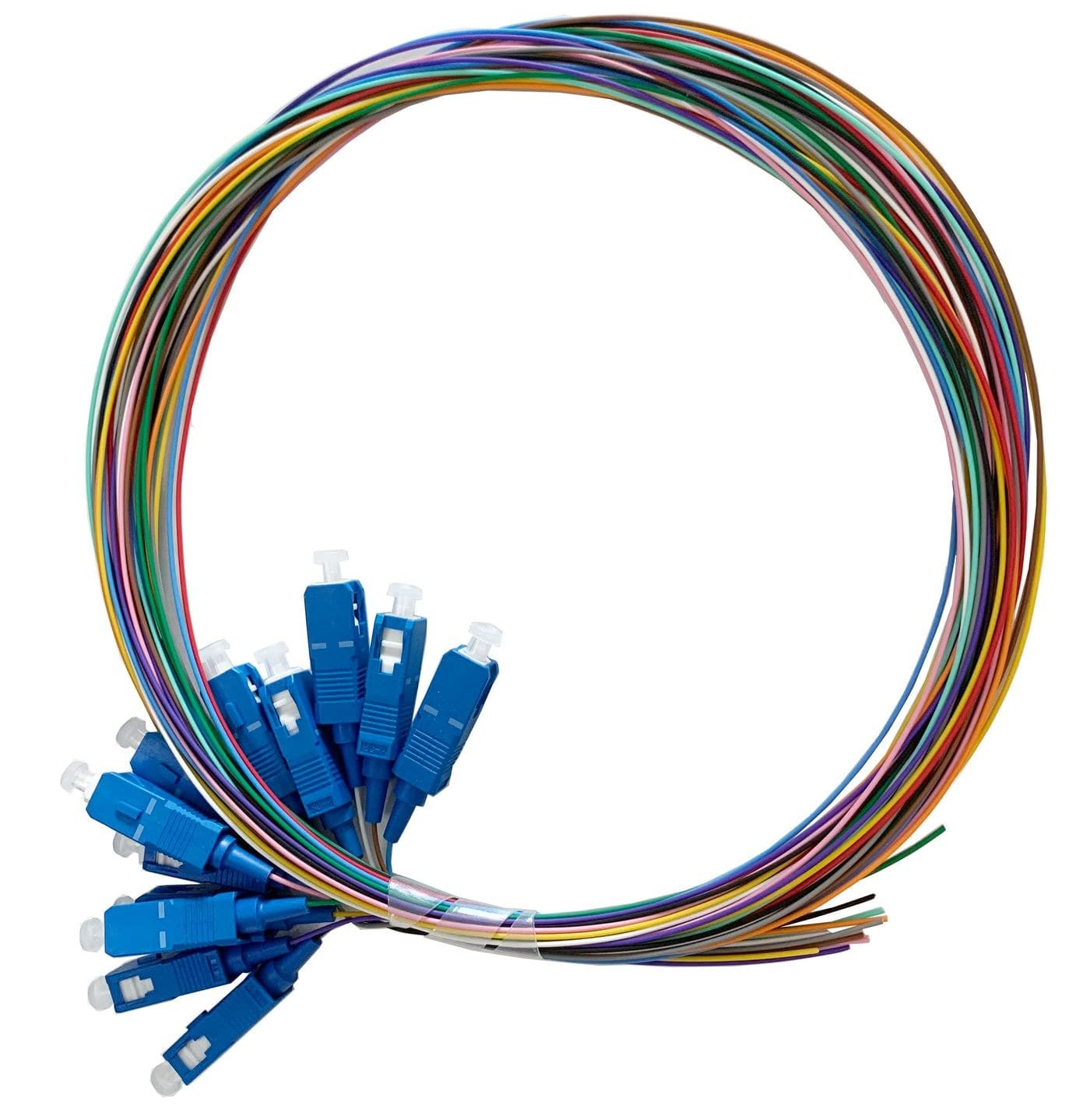 Lanview Pigtail SC/UPC 9/125 OS2 Singlemode Fibre, PVC, Easy Strip, 12 Colours, 12pcs/Pack