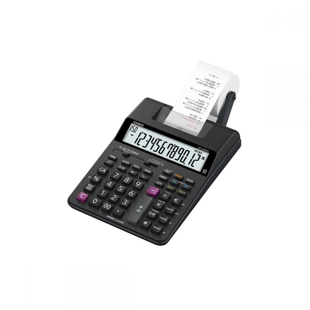 Casio HR-150RCE 12 Digit 2 Colour Printing Calculator Black - Image 1
