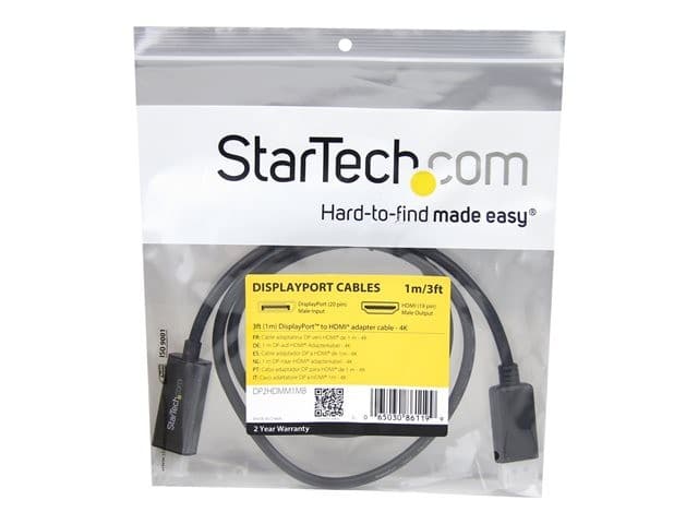 StarTech DisplayPort to HDMI Cable 1m Black - Image 4