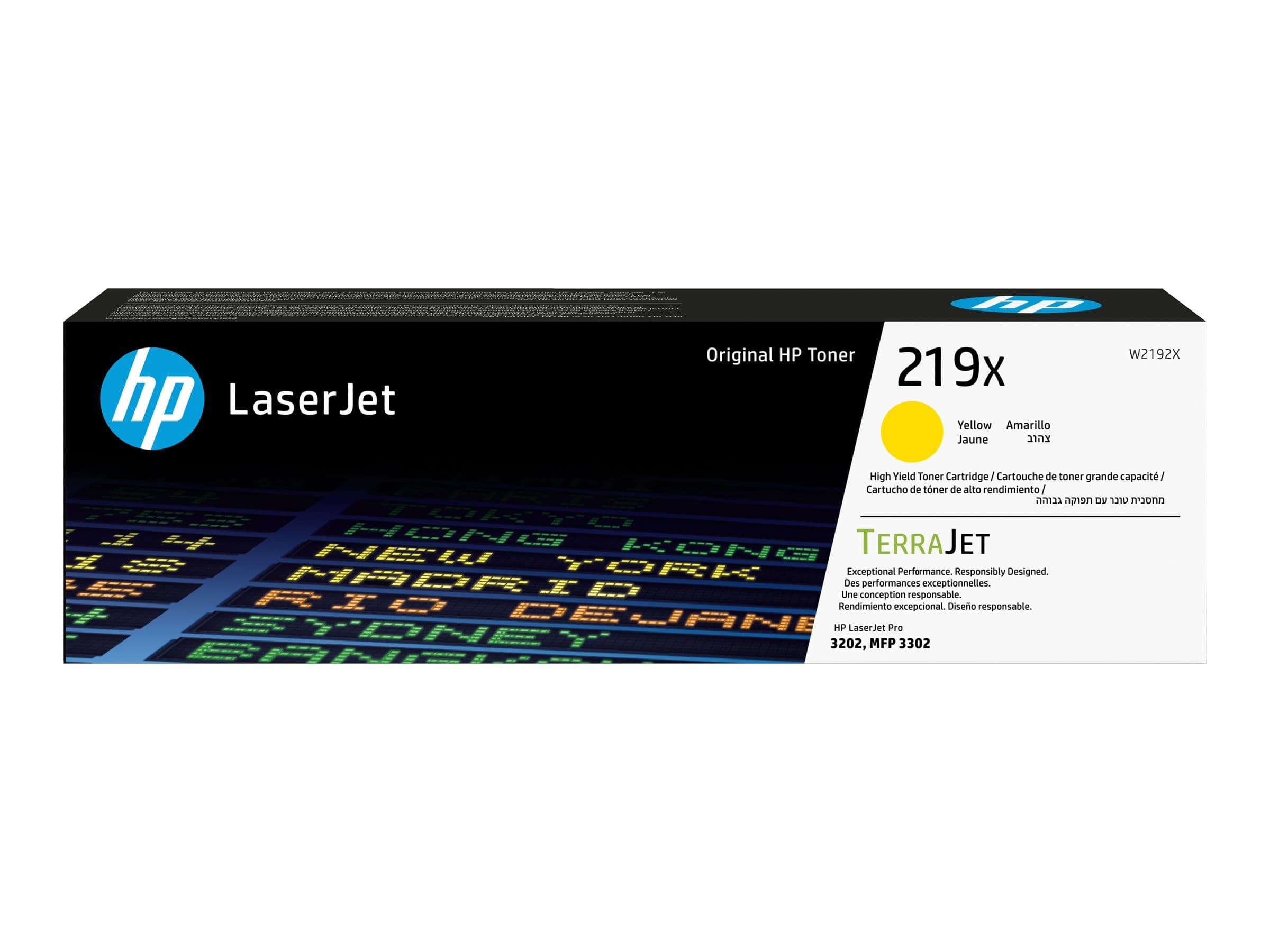 HP 219X High Yield Original LaserJet Toner Cartridge - Yellow