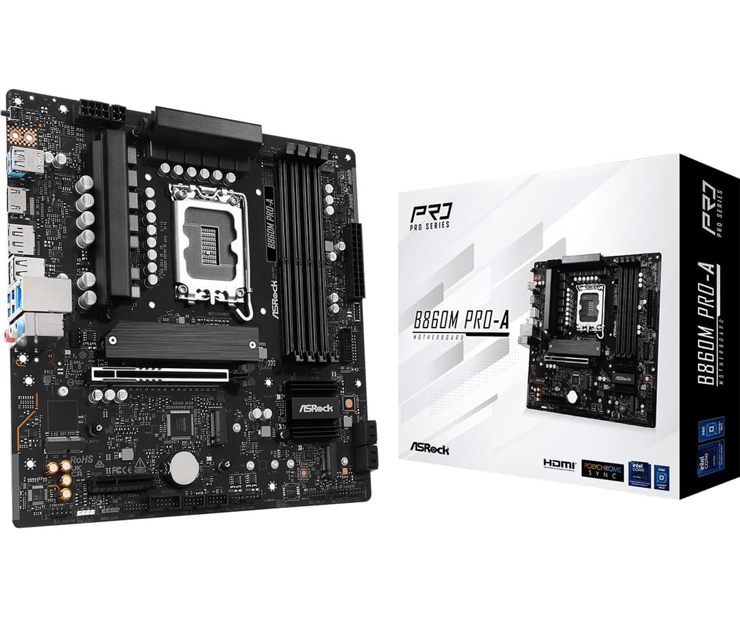 ASRock B860M Pro-A Intel B860 LGA1851 DDR5 Micro-ATX Motherboard, 2.5G LAN - No Wi-Fi - Image 6