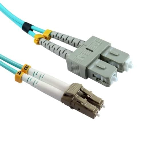 Cables Direct 2m OM3 Fibre Optic Cable, LC - SC (Multi-Mode) - Image 2