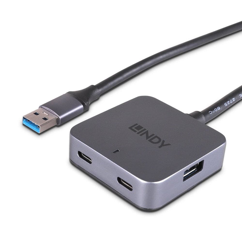 Lindy 10m USB 3.0 Active Extension Hub - 4 Ports (2 x USB-A, 2 x USB-C) - Image 2