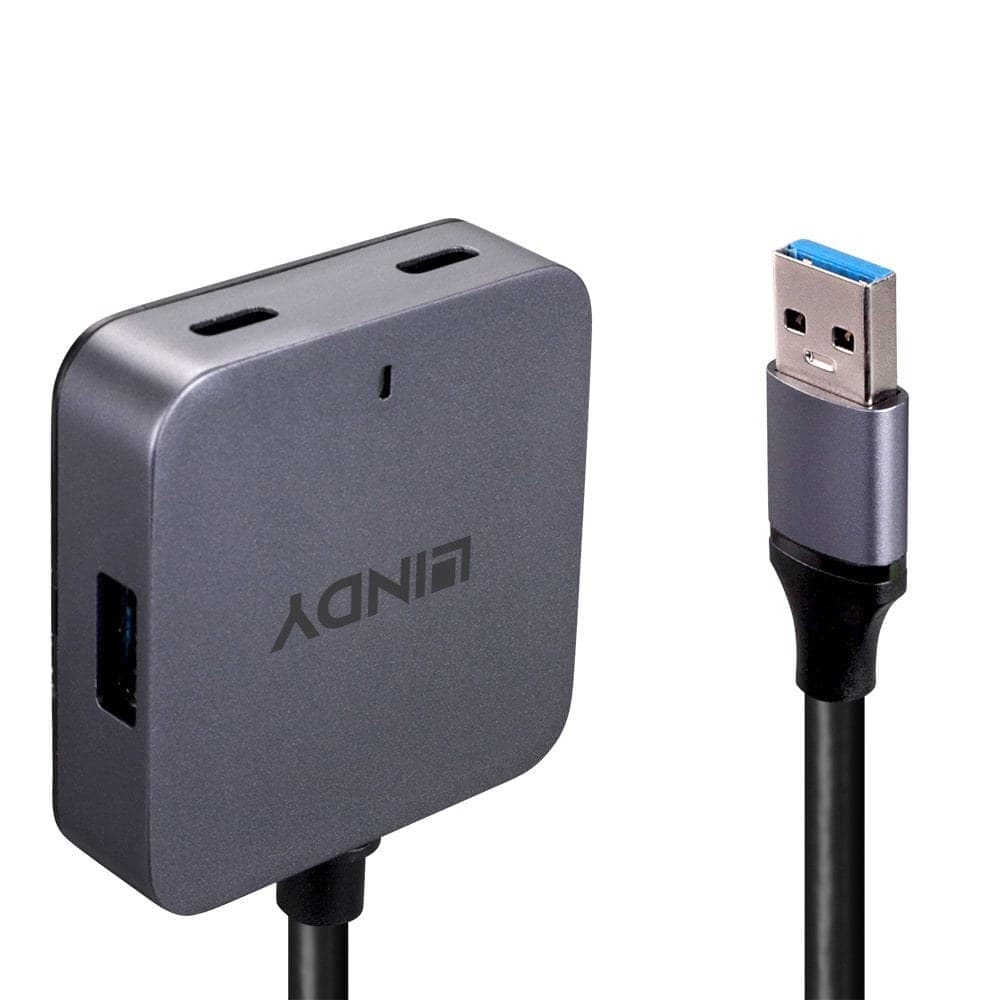 Lindy 10m USB 3.0 Active Extension Hub - 4 Ports (2 x USB-A, 2 x USB-C) - Image 3