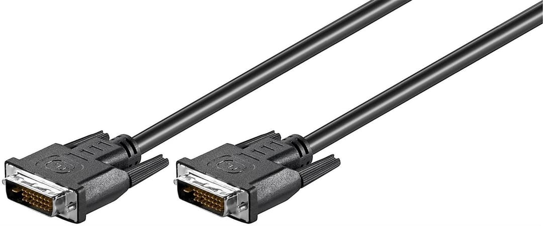 Microconnect DVI-D Dual Link 24+1-pin Cable Male to Male Black - 1m - Image 1