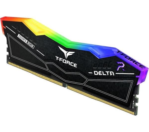 TEAMGROUP T-FORCE DELTA RGB DDR5 6000 MHz CL38 RAM - 64 GB (2 x 32 GB), Black