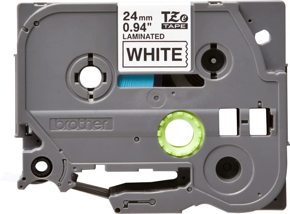 Brother TZe-251 Laminated Label Tape 24mm x 8m - Black on White - Image 2