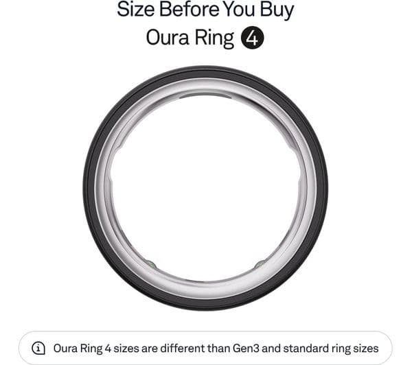 Oura Ring 4 Smart Ring - Stealth, Size 15 - Image 2