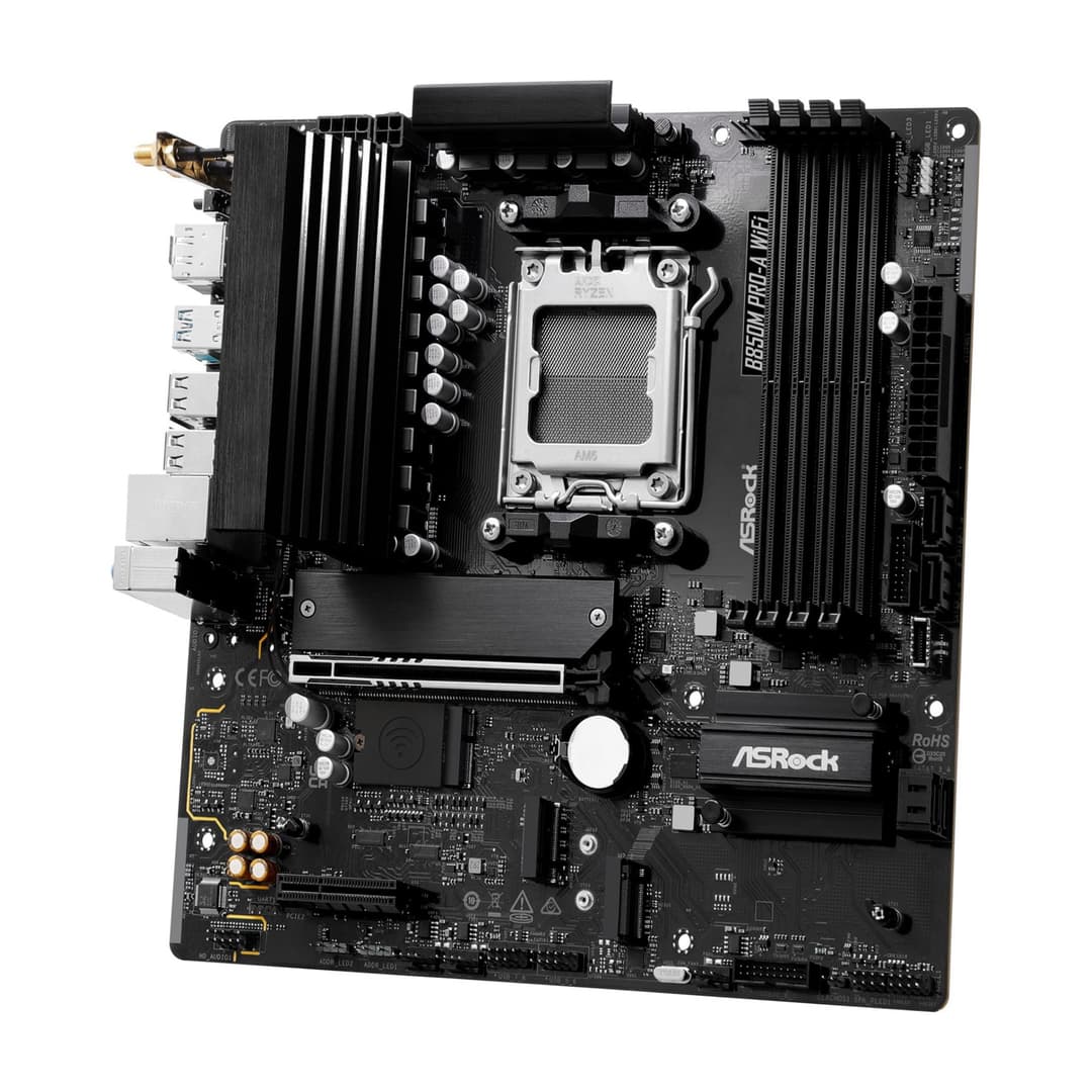 ASRock B850M Pro-A AMD B850 DDR5 Micro-ATX Socket AM5 Motherboard - Wi-Fi - Image 4