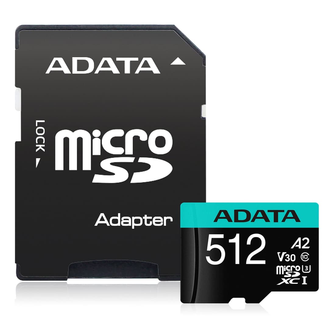 ADATA Premier Pro microSDXC CL10 UHS-I U3 V30 A2 Memory Card with SD Adapter - 512GB - Image 3