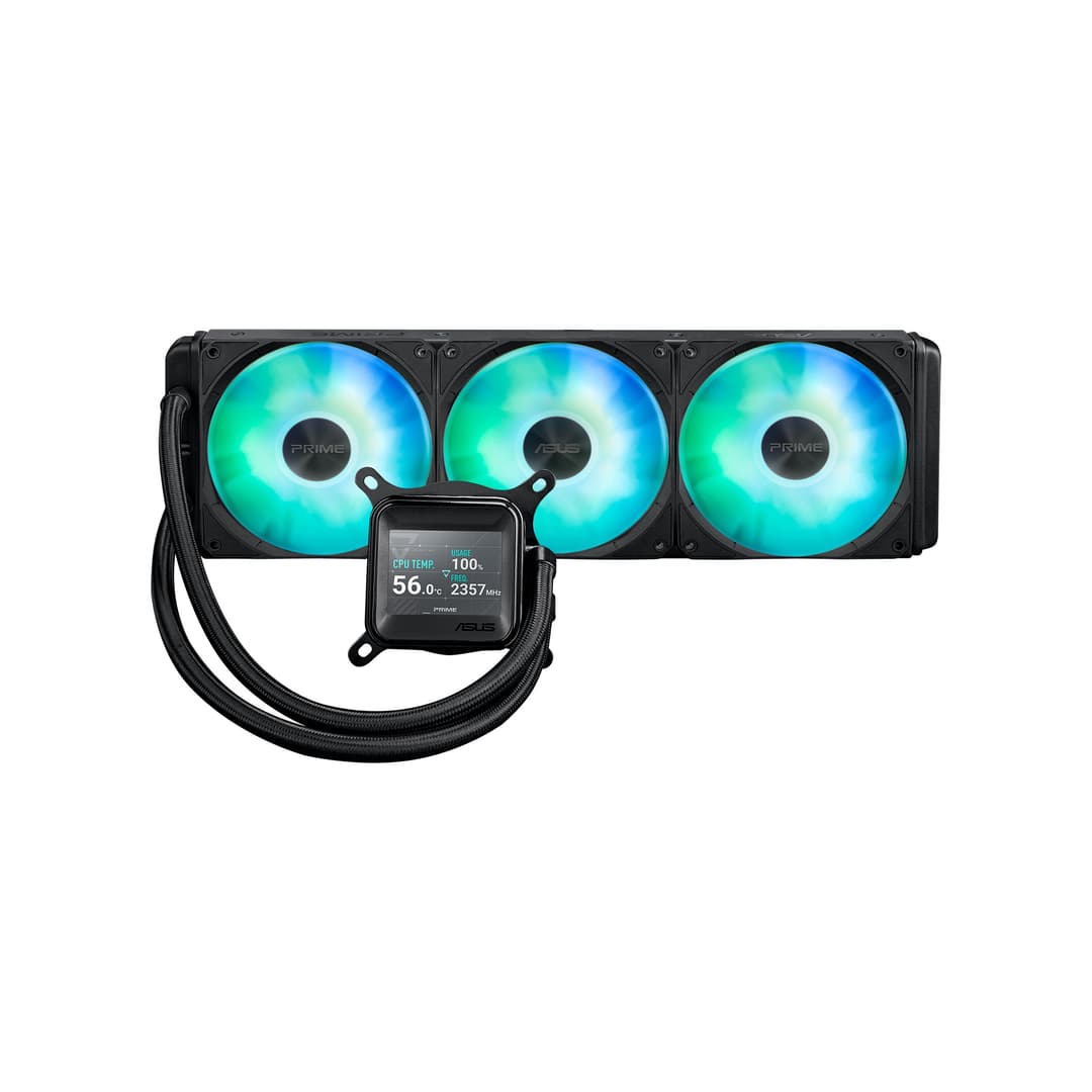ASUS Prime LC 360 ARGB LCD 360mm All-in-One Liquid CPU Cooler - Black - Image 1