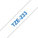 Brother TZe-233 P-touch Laminated Labelling Tape Cassette 12mm x 8m - Blue on White thumbnail 1