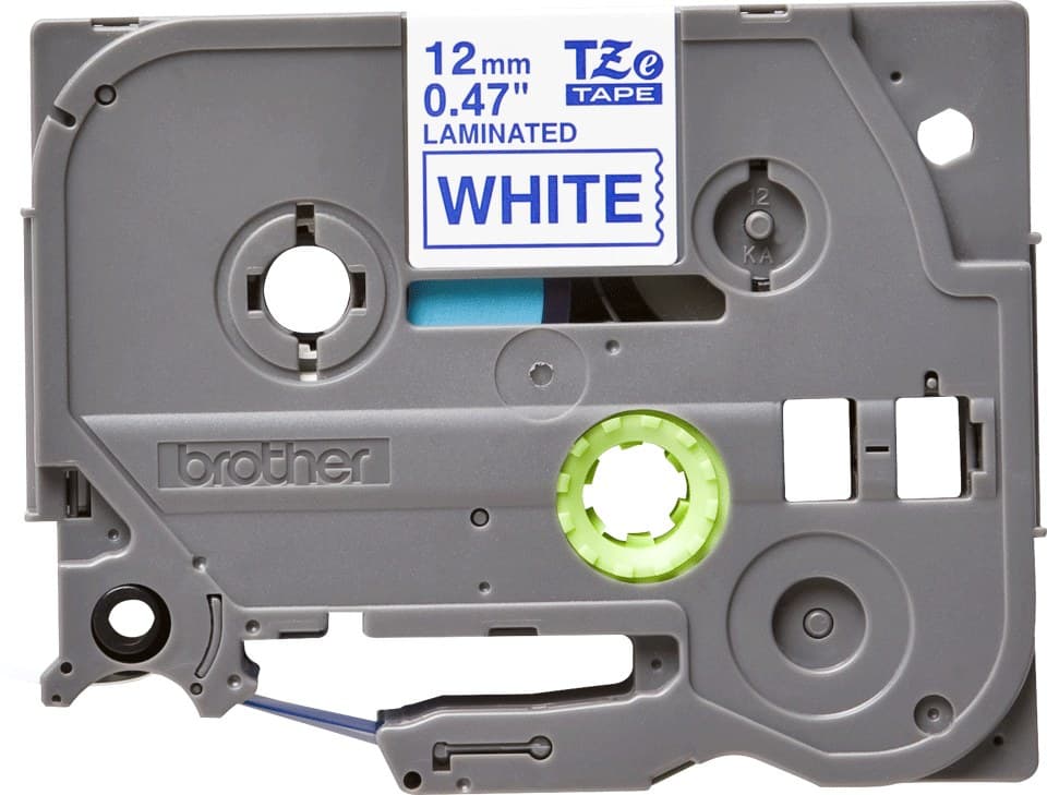 Brother TZe-233 P-touch Laminated Labelling Tape Cassette 12mm x 8m - Blue on White - Image 2