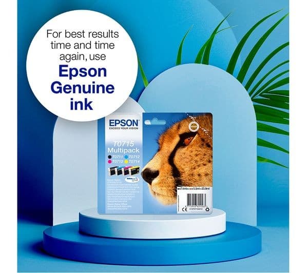 EPSON Cheetah T0715 Cyan, Magenta, Yellow & Black Ink Cartridges - Multipack - Image 4