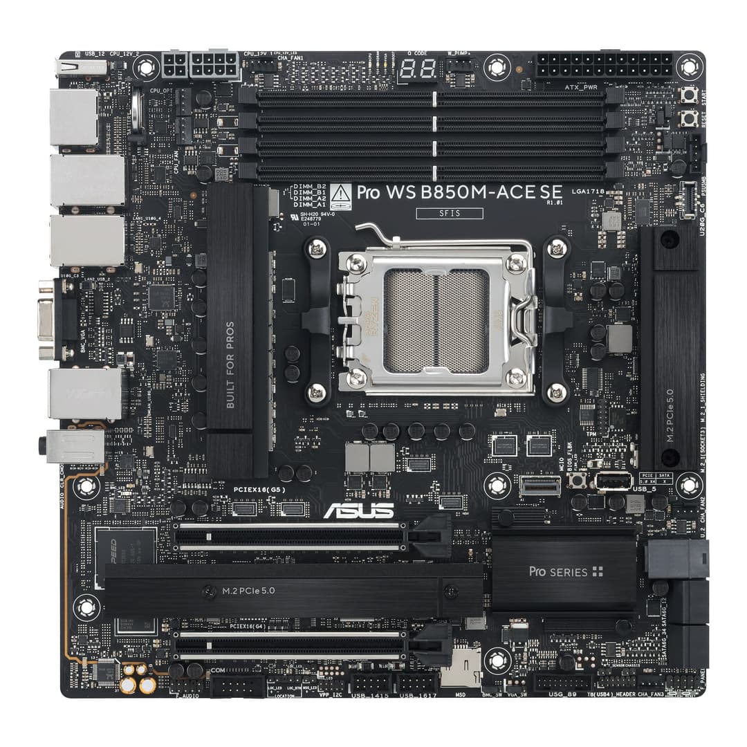 ASUS PRO WS B850M-ACE SE AMD B850 Socket AM5 micro ATX - Image 1