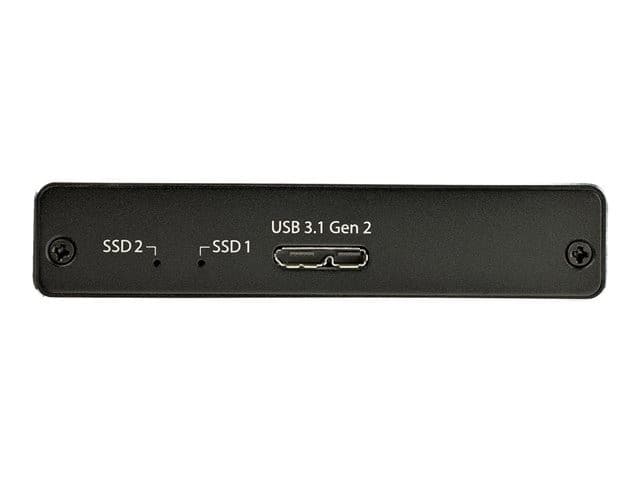 StarTech.com Dual-Slot Hard Drive Enclosure for M.2 SATA SSDs - USB 3.1 (10Gbps) - Aluminum - M.2 to SATA - Raid Drive Enclosure (SM22BU31C3R) - flash storage array - Image 3