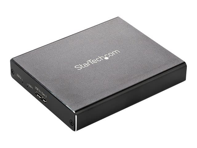 StarTech.com Dual-Slot Hard Drive Enclosure for M.2 SATA SSDs - USB 3.1 (10Gbps) - Aluminum - M.2 to SATA - Raid Drive Enclosure (SM22BU31C3R) - flash storage array - Image 4