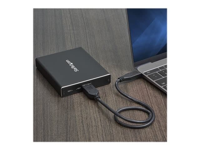 StarTech.com Dual-Slot Hard Drive Enclosure for M.2 SATA SSDs - USB 3.1 (10Gbps) - Aluminum - M.2 to SATA - Raid Drive Enclosure (SM22BU31C3R) - flash storage array - Image 5