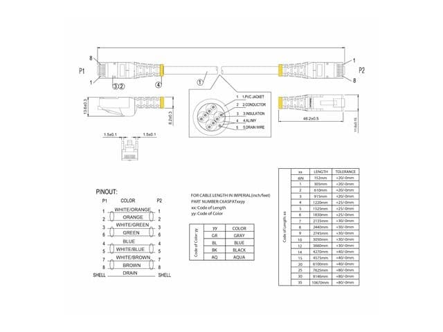 StarTech CAT6A Ethernet Cable 50cm Grey - Image 6