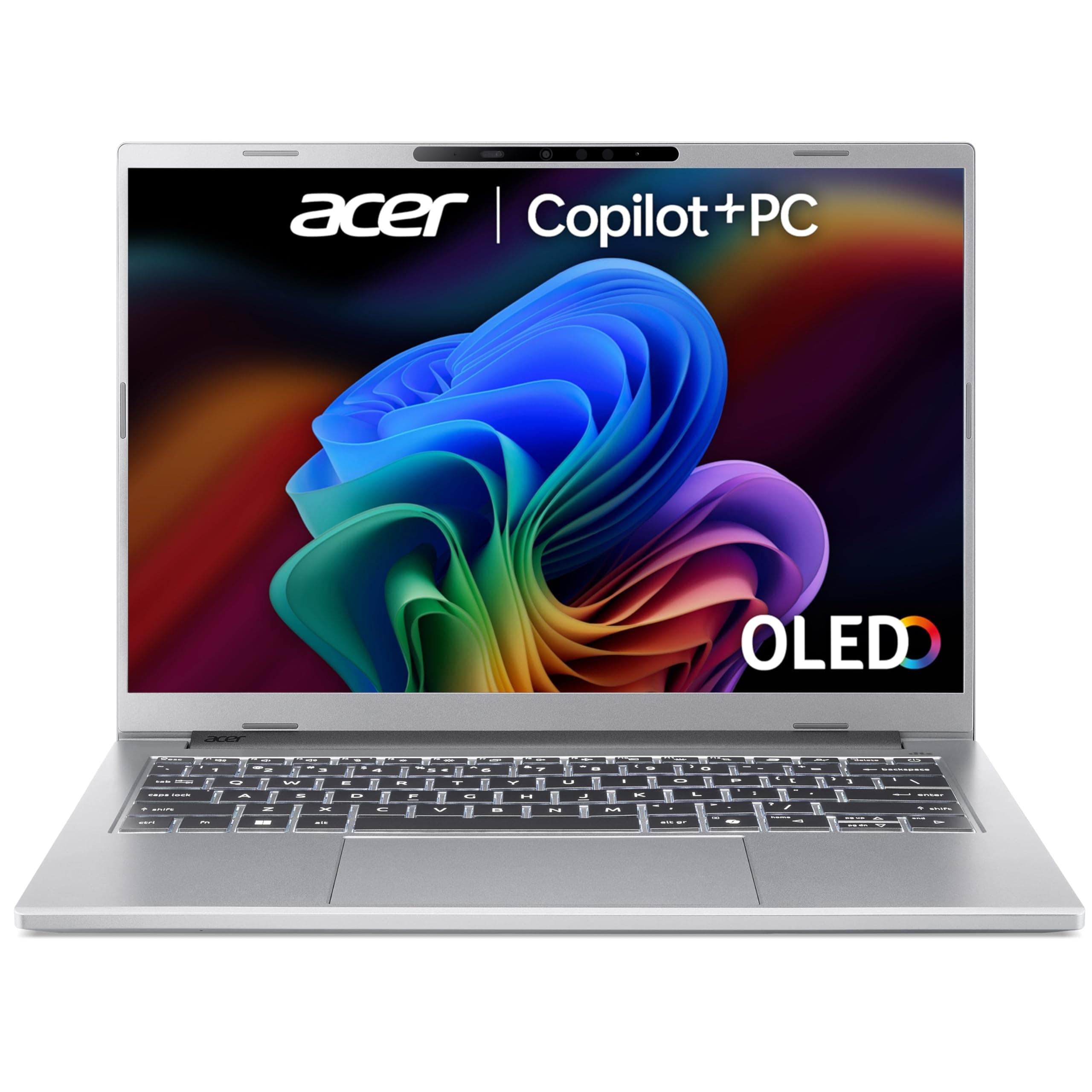 Acer Aspire 14 AI A14-61M Copilot+ Laptop - AMD Ryzen AI 7 350, 16GB RAM, 1TB SSD, 14 Inch WUXGA OLED - Silver