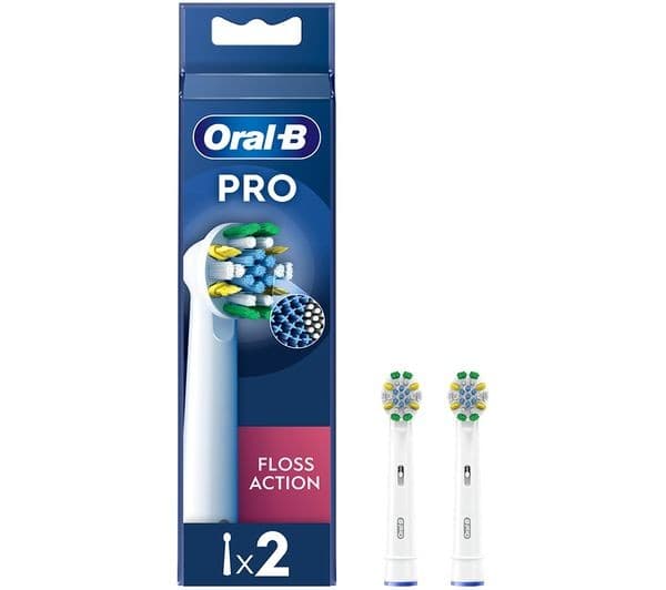 Oral-B Pro Floss Action Replacement Toothbrush Heads with X-Filaments - Pack of 2