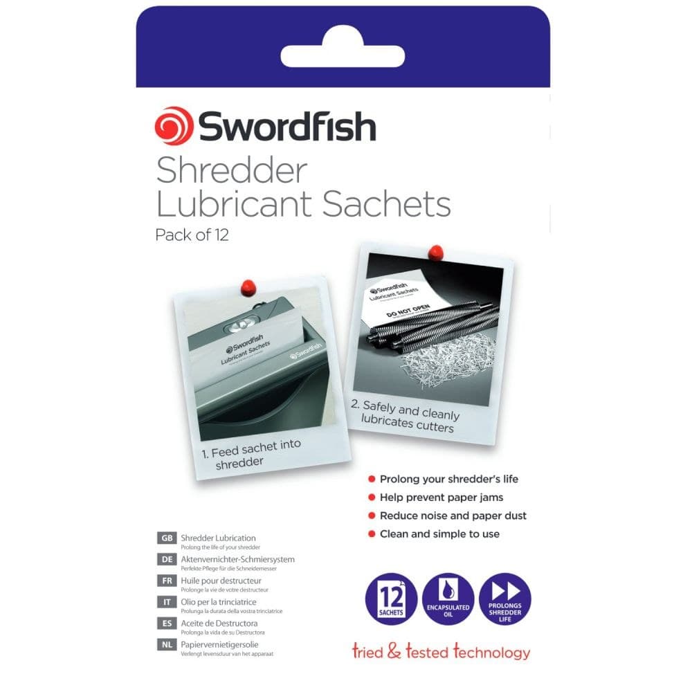 Swordfish Shredder Lubricant Sachets - 1 Pack of 12 Sachets