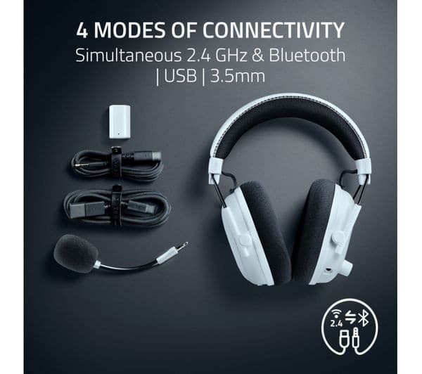 Razer BlackShark V3 Pro Wireless 7.1 Gaming Headset - White - Image 7