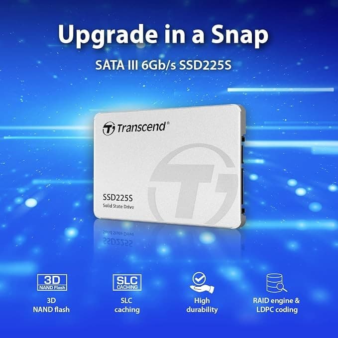 Transcend SSD225S 2.5-inch SATA III 6Gb/s 3D NAND Internal SSD - 1TB (TS1TSSD225S) - Image 2