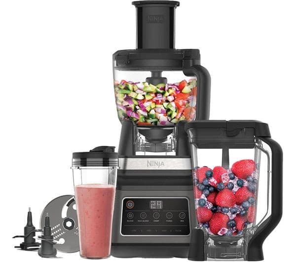 Ninja BN800UK 3-in-1 Food Processor & Blender with Auto-iQ 1200W Black/Silver