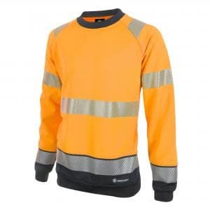 Beeswift Deltic High Visibility Two Tone Sweatshirt Orange Black L