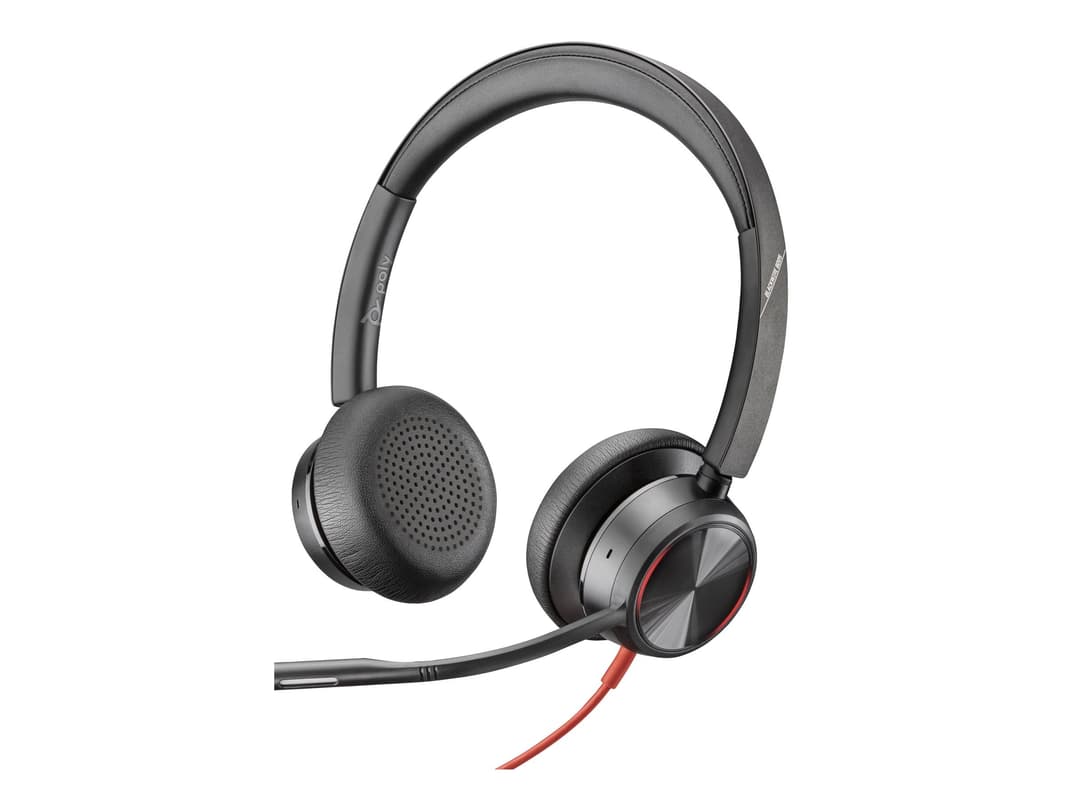 HP Poly Blackwire 8225 Stereo ANC Wired Headset - USB-C with USB-A Adapter, Microsoft Teams Certified, Black (8X225AA) - Image 1