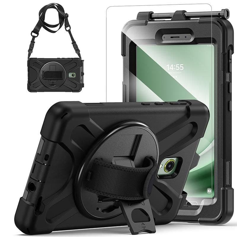eSTUFF CHICAGO Full Body Defender Case for Samsung Galaxy Tab Active3/Active5 - Black (ES683614-BULK) - Image 1