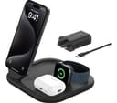 Belkin BoostCharge 3-in-1 Magnetic Foldable Qi2 15W Wireless Charger - Black, UK Plug thumbnail 1