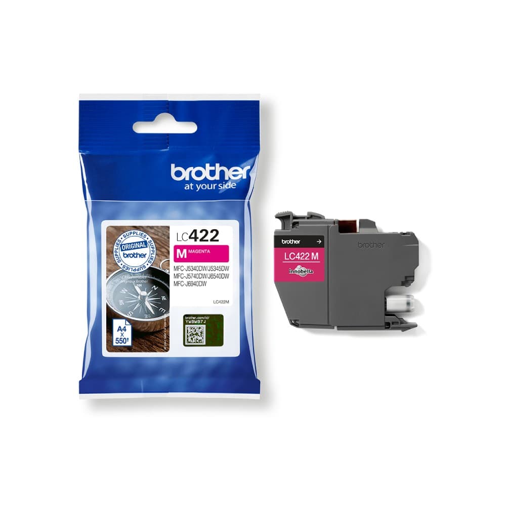 Brother LC422 Original Ink Cartridge 550 Pages - Magenta - Image 1