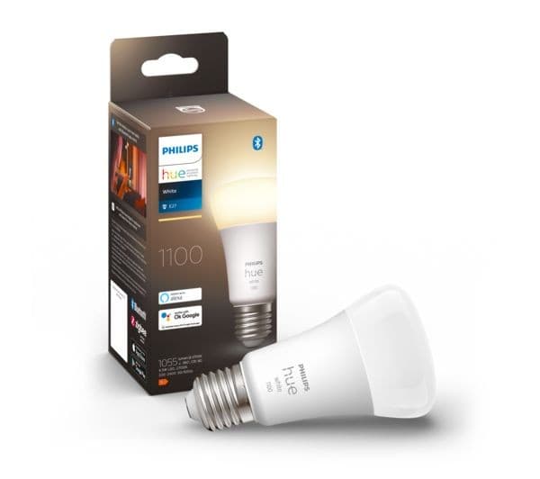 PHILIPS HUE White Smart LED Bulb with Bluetooth - E27, 1100 Lumen