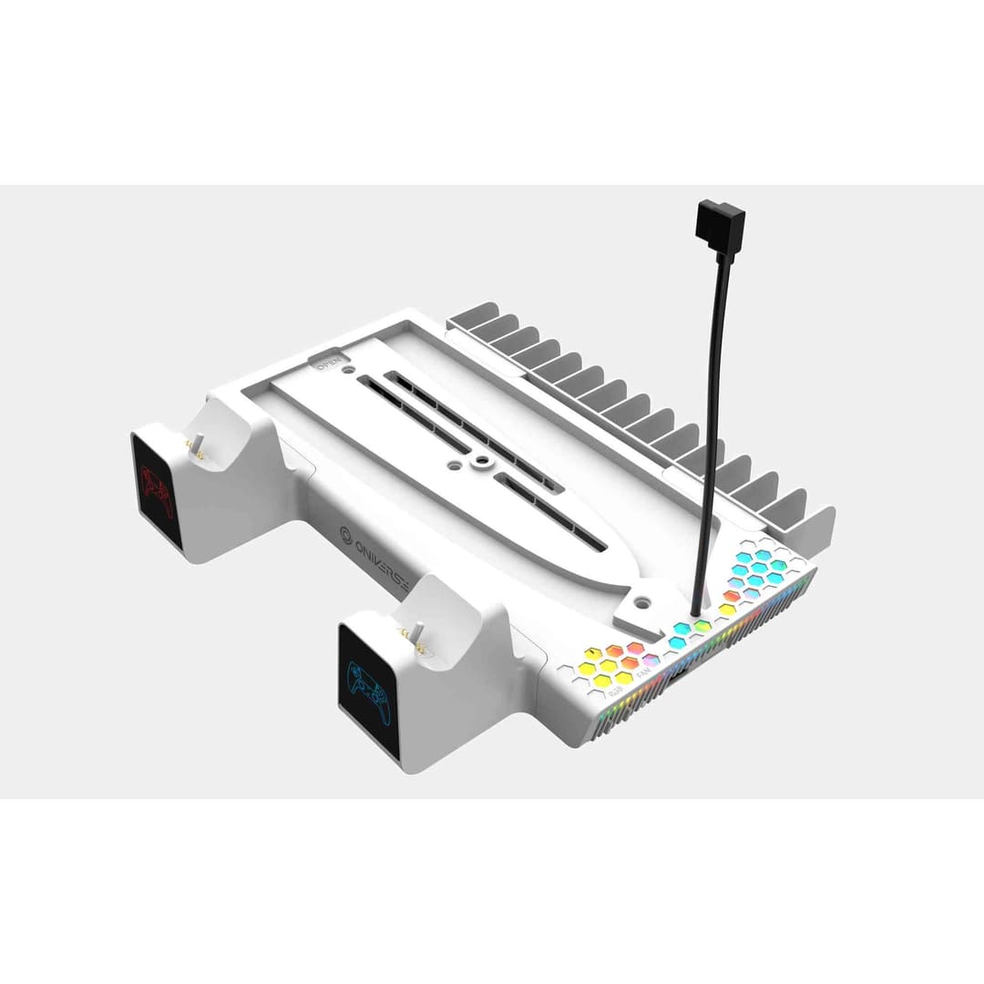 Oniverse Nexus 5 Cooling & Charging Stand for PS5 / PS5 Slim - White - Image 1