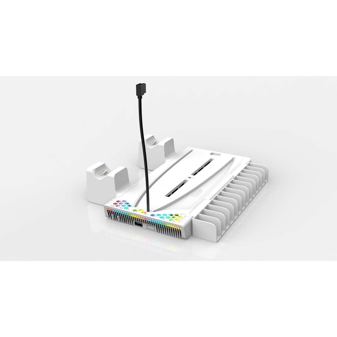 Oniverse Nexus 5 Cooling & Charging Stand for PS5 / PS5 Slim - White - Image 3