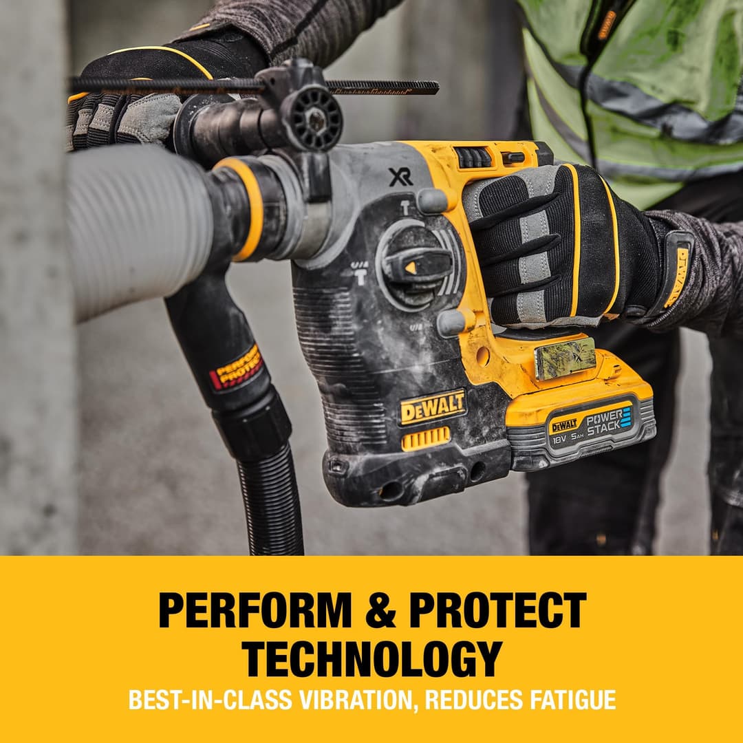 DEWALT 18V XR Brushless 24mm SDS-Plus Hammer Drill DCH273N-XJ - Yellow/Black - Image 7