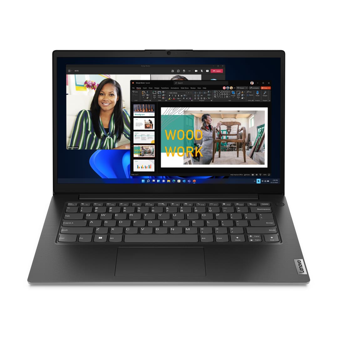 Lenovo V14 G4 AMN AMD Ryzen™ 5 7520U Laptop 35.6 cm (14") Full HD 8 GB LPDDR5-SDRAM 256 GB SSD Wi-Fi 6 (802.11ax) Windows 11 Pro Black UK English - Image 1