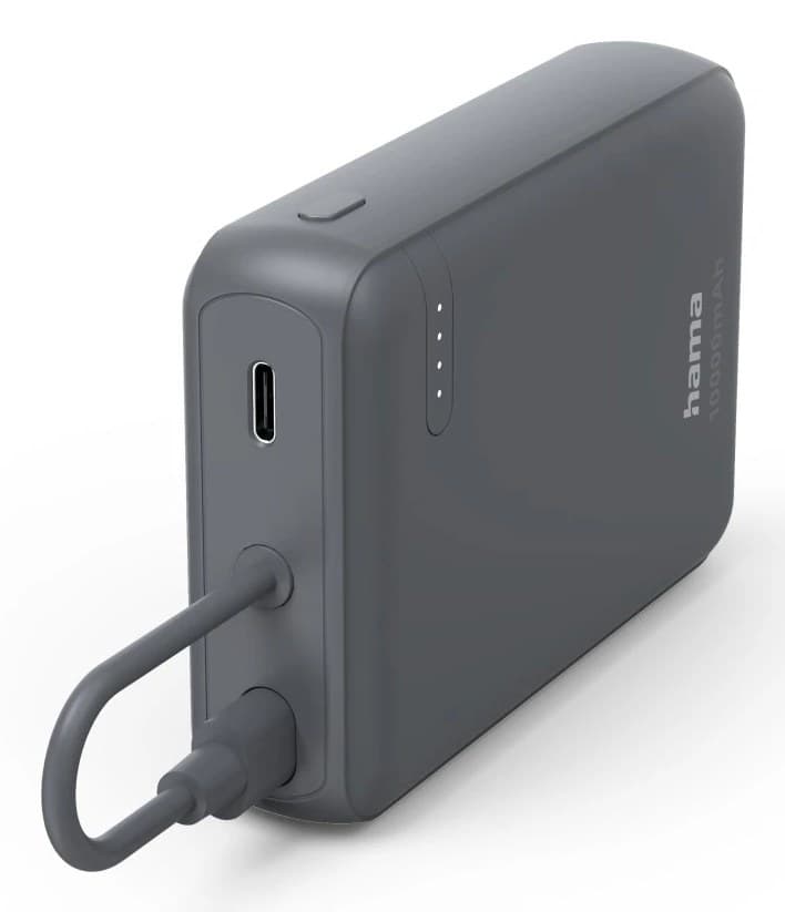Hama Travel 10000mAh Power Bank - Anthracite - Image 1