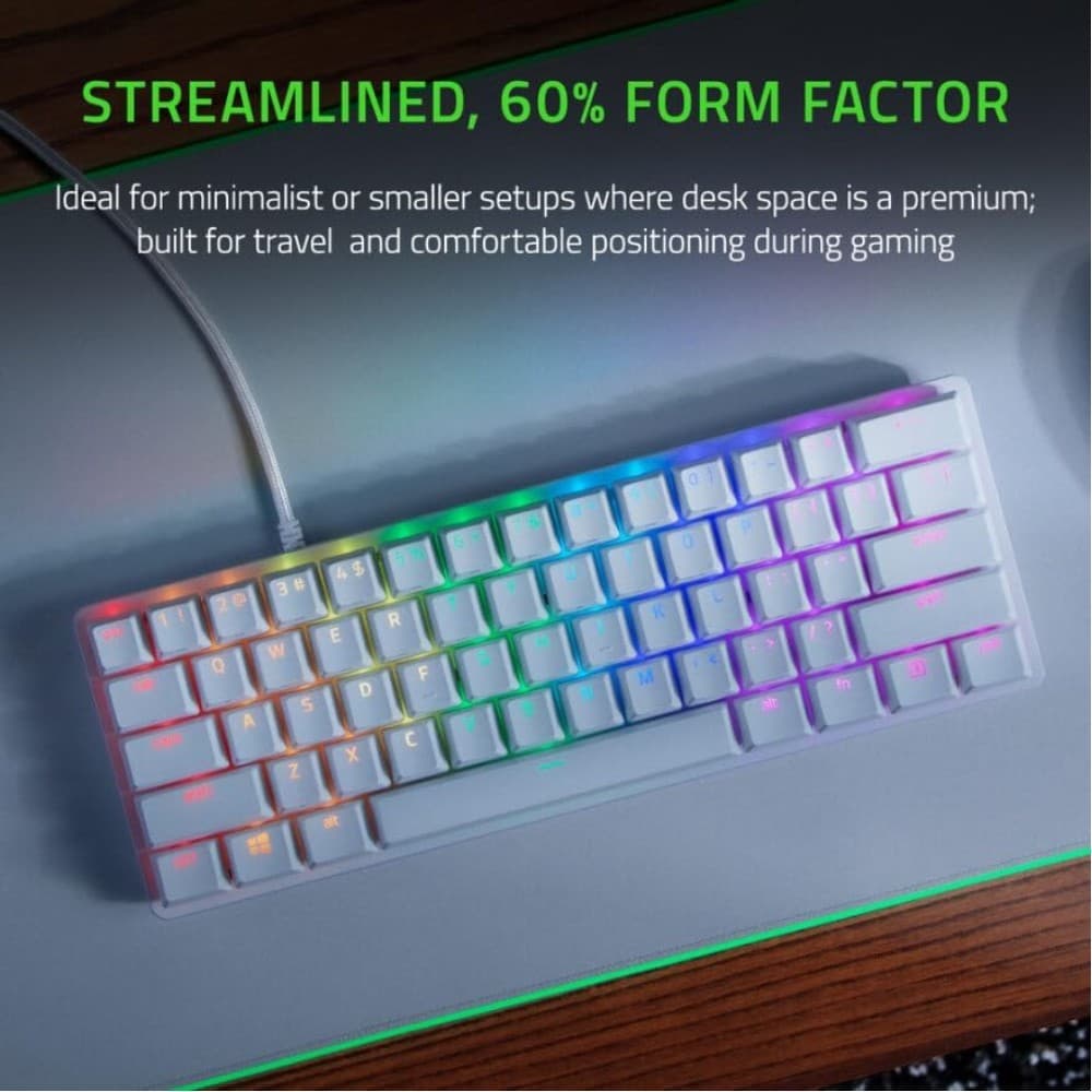 Razer Huntsman Mini USB QWERTY Gaming Keyboard White - RZ03-03392600-R3W1 - Image 4