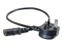 C2G Universal Power Cord BS 1363 to IEC 60320 C13 5m - Black thumbnail 1