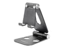 StarTech.com Phone and Tablet Stand, Foldable Universal Mobile Device Holder for Smartphones & Tablets, Adjustable Multi-Angle Viewing Ergonomic Cell Phone Stand for Desk, Portable, Black - Foldable Phone Holder (USPTLSTNDB) - desktop stand for mobile pho thumbnail 3