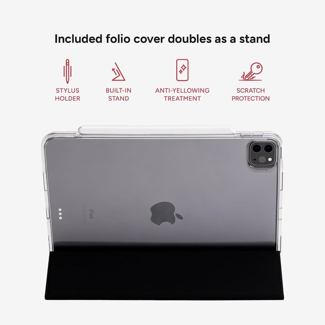 ZAGG Gear4 Crystal Palace Case for Apple iPad Pro 12.9" 3rd/4th/5th/6th Gen Clear - Black - Image 3