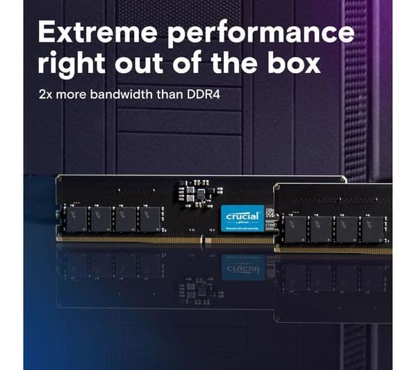 Crucial DDR5 5600MHz CL46 UDIMM Desktop Memory Kit 32GB (2 x 16GB) - Image 2