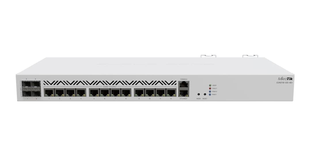 MikroTik CCR2116-12G-4S+ Cloud Core Router (16-core, 13x Gigabit, 4x SFP+) - Image 1