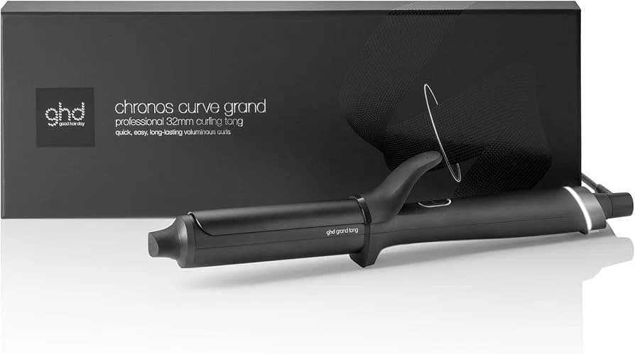 ghd Chronos Curve Grand Tong 32mm Hair Curler Curl-Responsive Technology 185°C 2.7m Cable - Black - Image 1